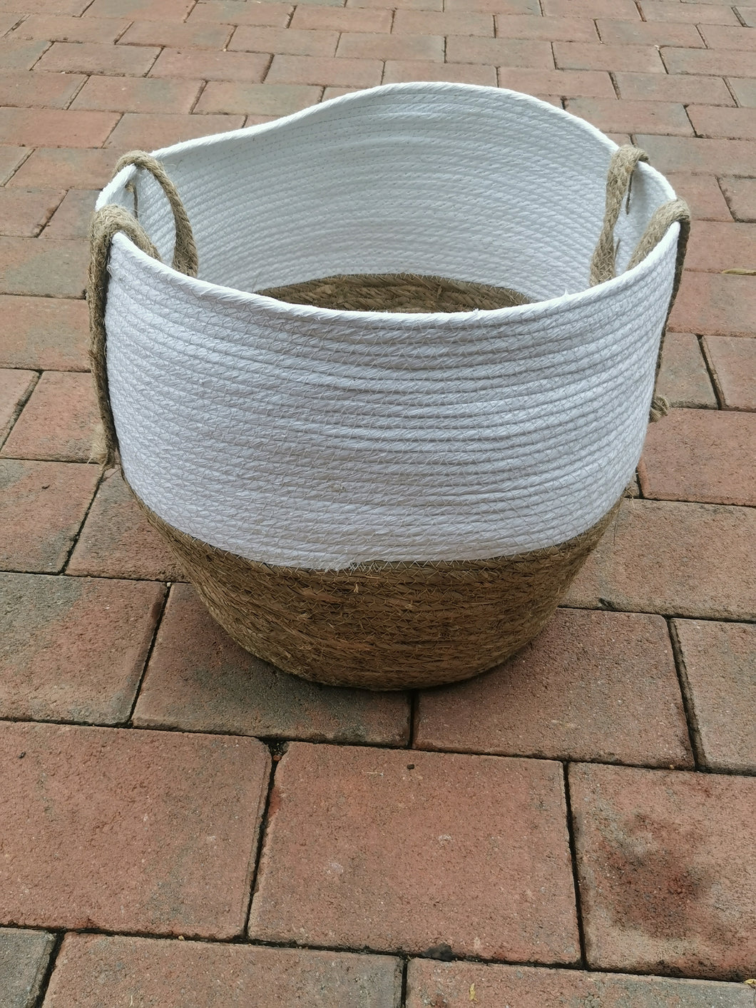 2 tone basket white natural guvies.co.za